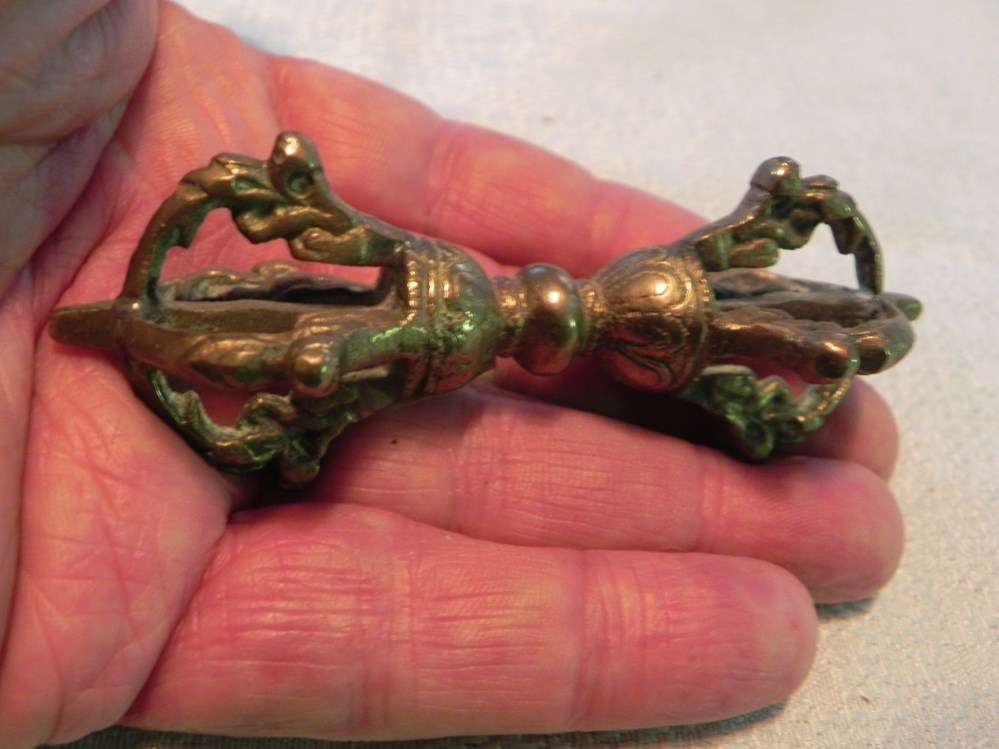 dorje Vajra tibétain foudre diamant rituel bouddhiste laiton fer art antiquites oriental dorje vajra tibetain foudre diamant rituel bouddhiste laiton fer