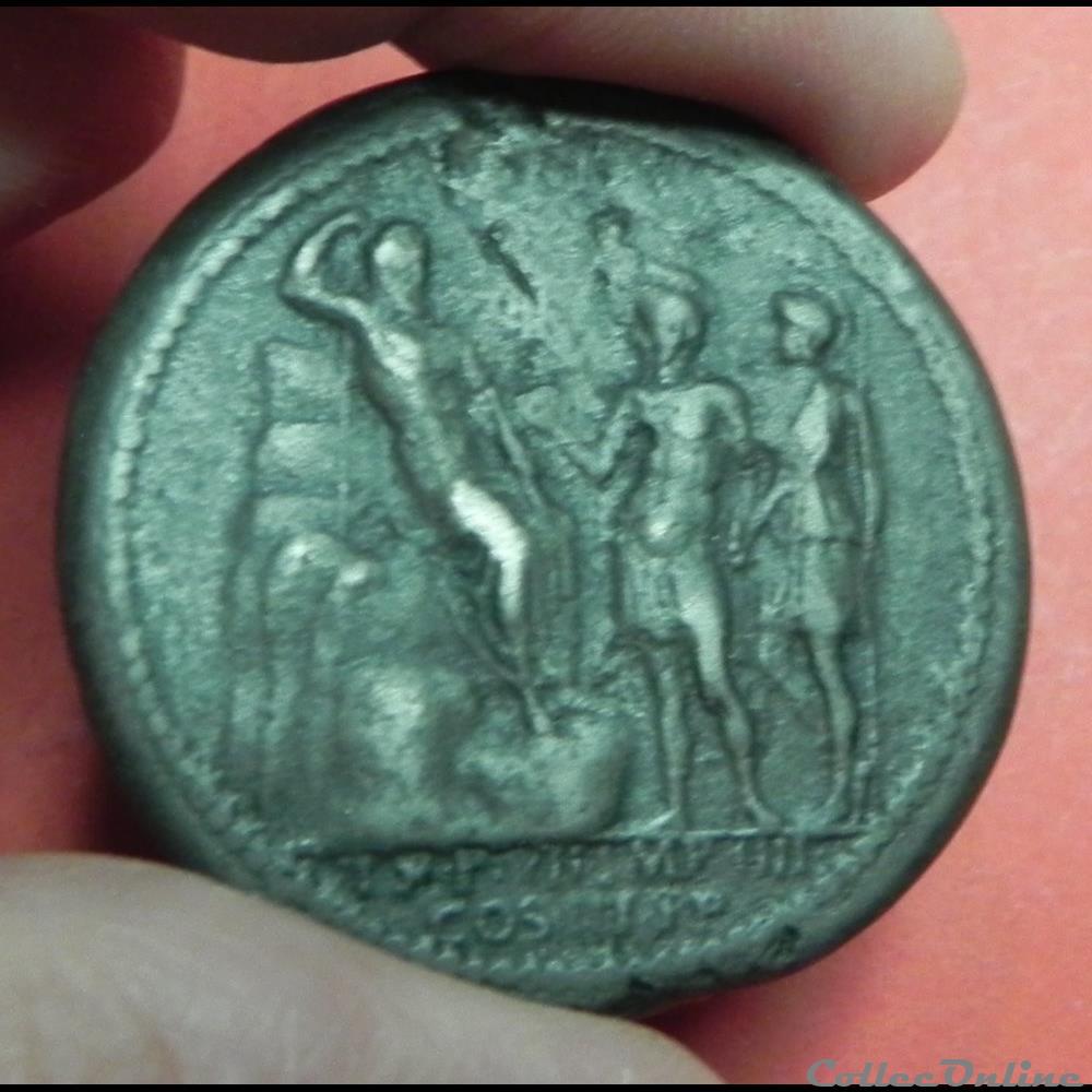 NERON faux médaillon ou double sesterce 2 monnaie antique romaine neron faux medaillon ou double sesterce