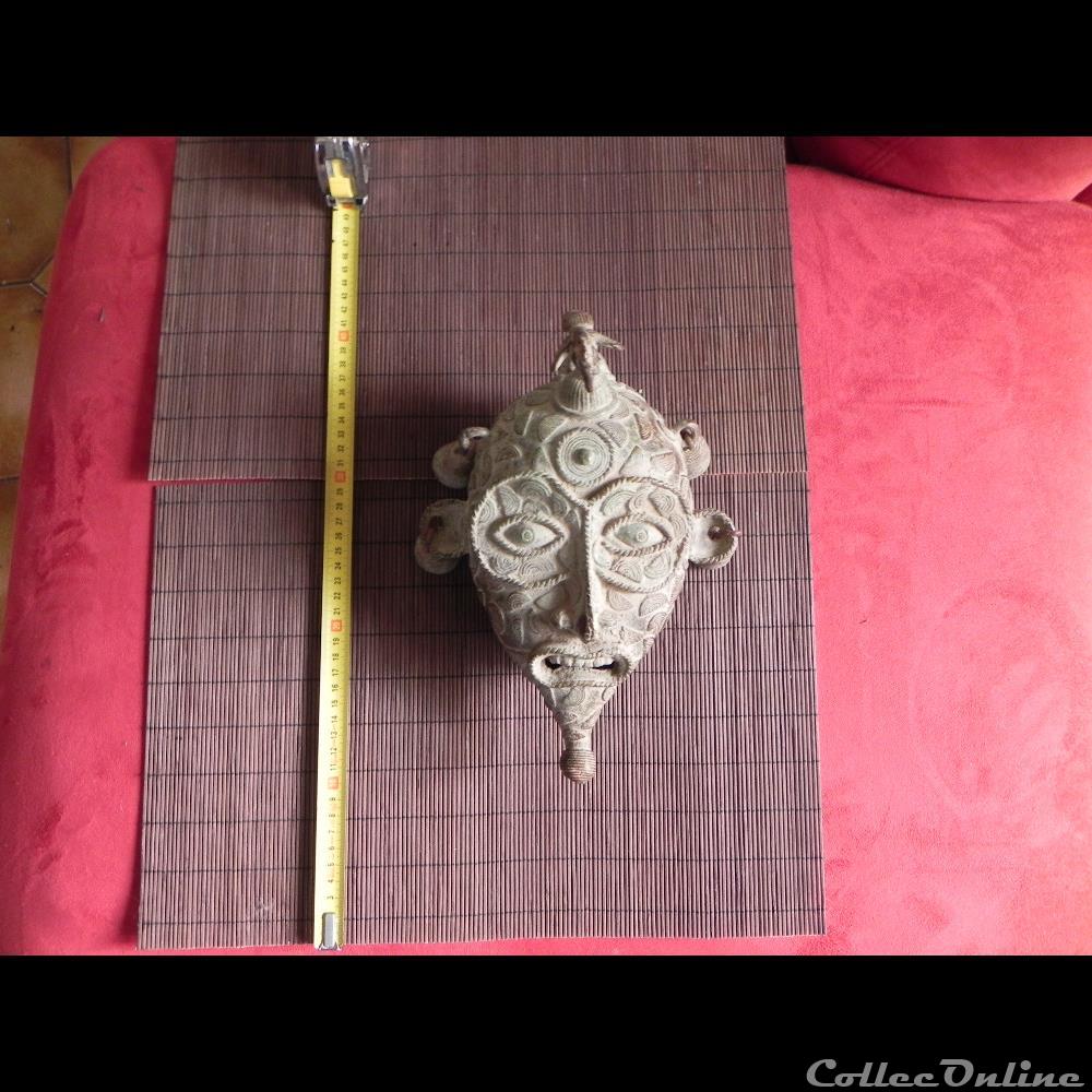 masque de bronze Akan 3 art antiquite africain masque de bronze akan