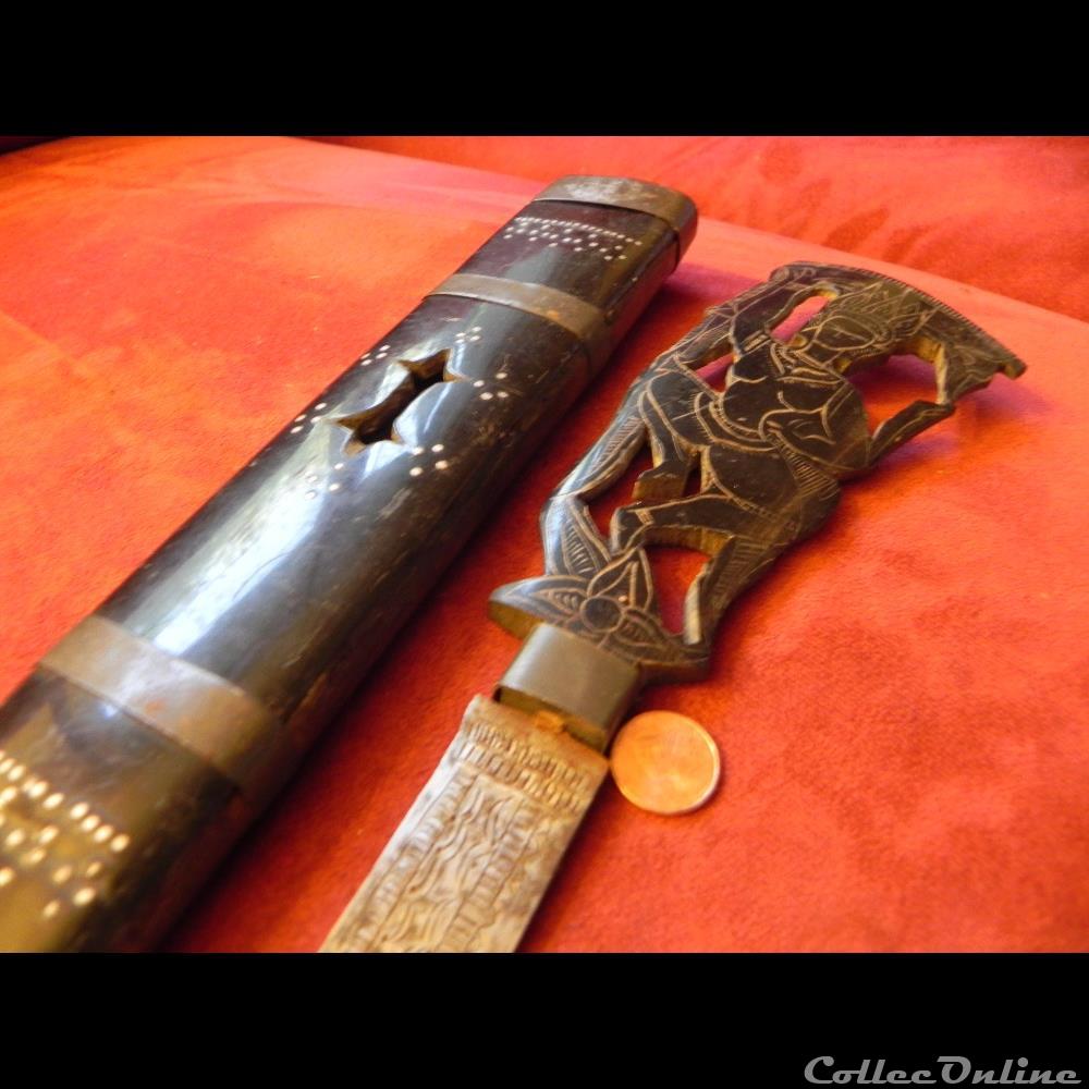 couteau indochine khmer angkor 5 militarium arme blanch mandat territoriaux couteau indochine khmer angkor