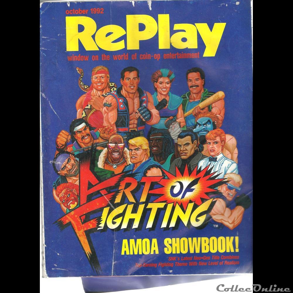 revue pour pro REPLAY 1992 SUR FLIPPER,ARCADE, JUKEBOX ,....348 PAGES (ANGLAIS)° jeux jouet bar mandat territoriaux revue pour pro replay 1992 sur flipper arcade jukebox 348 pages anglais