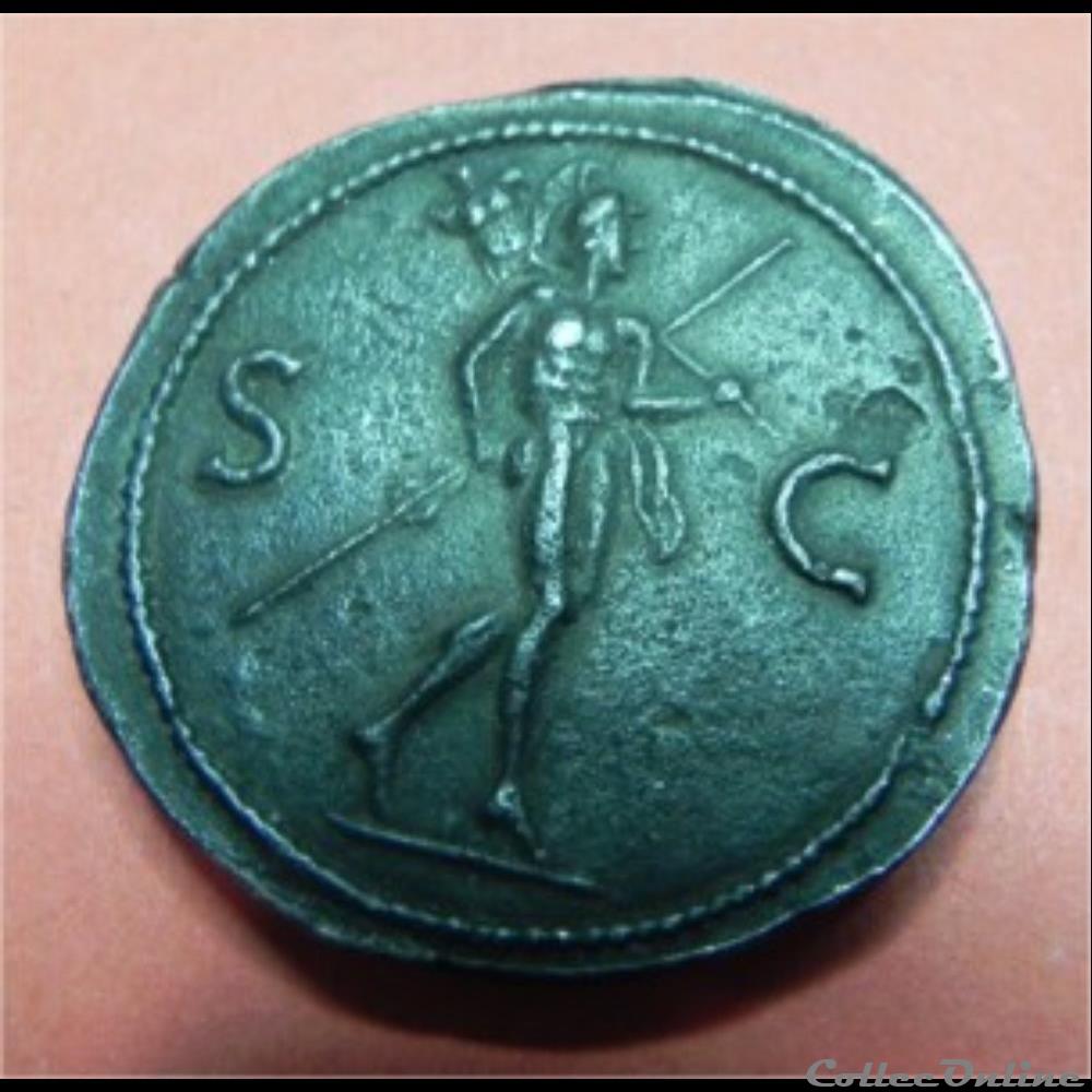 Faux moderne Vitellius sesterce 4 monnaie antique romaine faux moderne vitellius sesterce