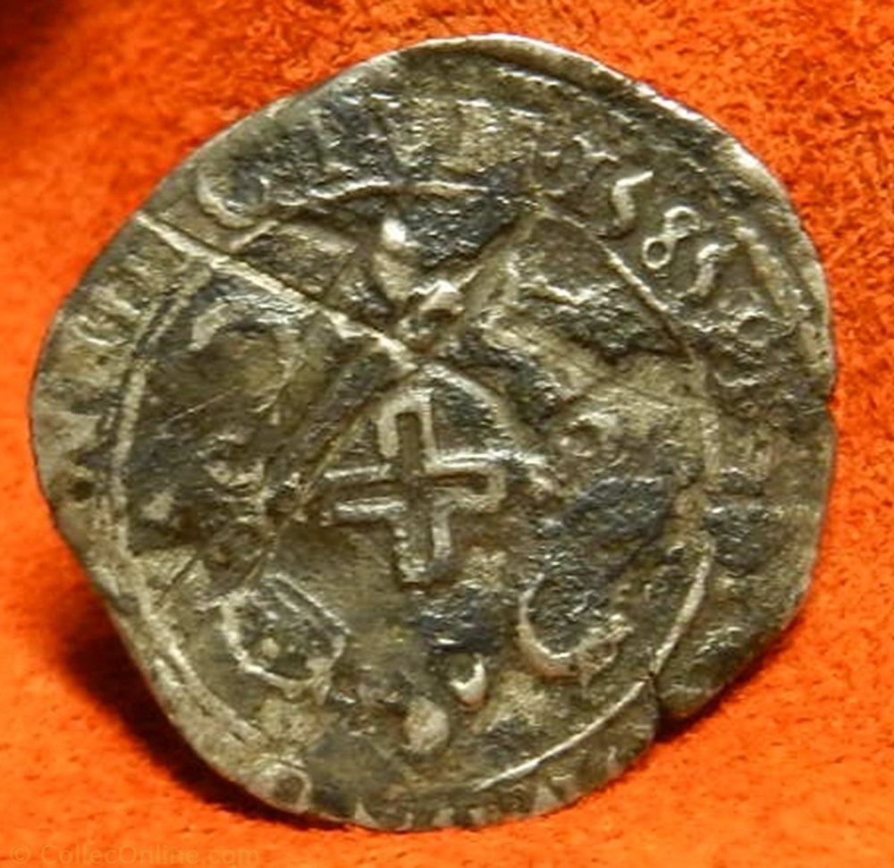 monnaie france royale henri iii 1585 sol parisis du dauphine