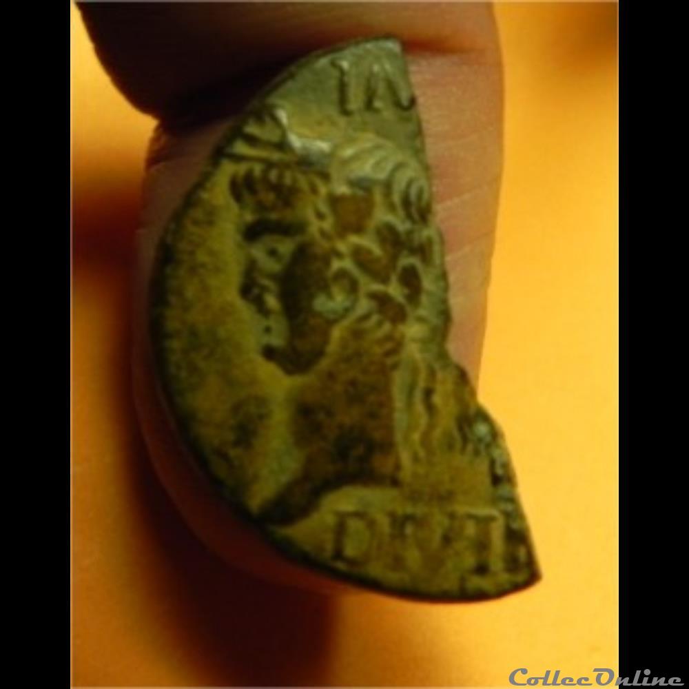 demi dupondius de Nîmes 3 monnaie antique romaine demi dupondius de nimes