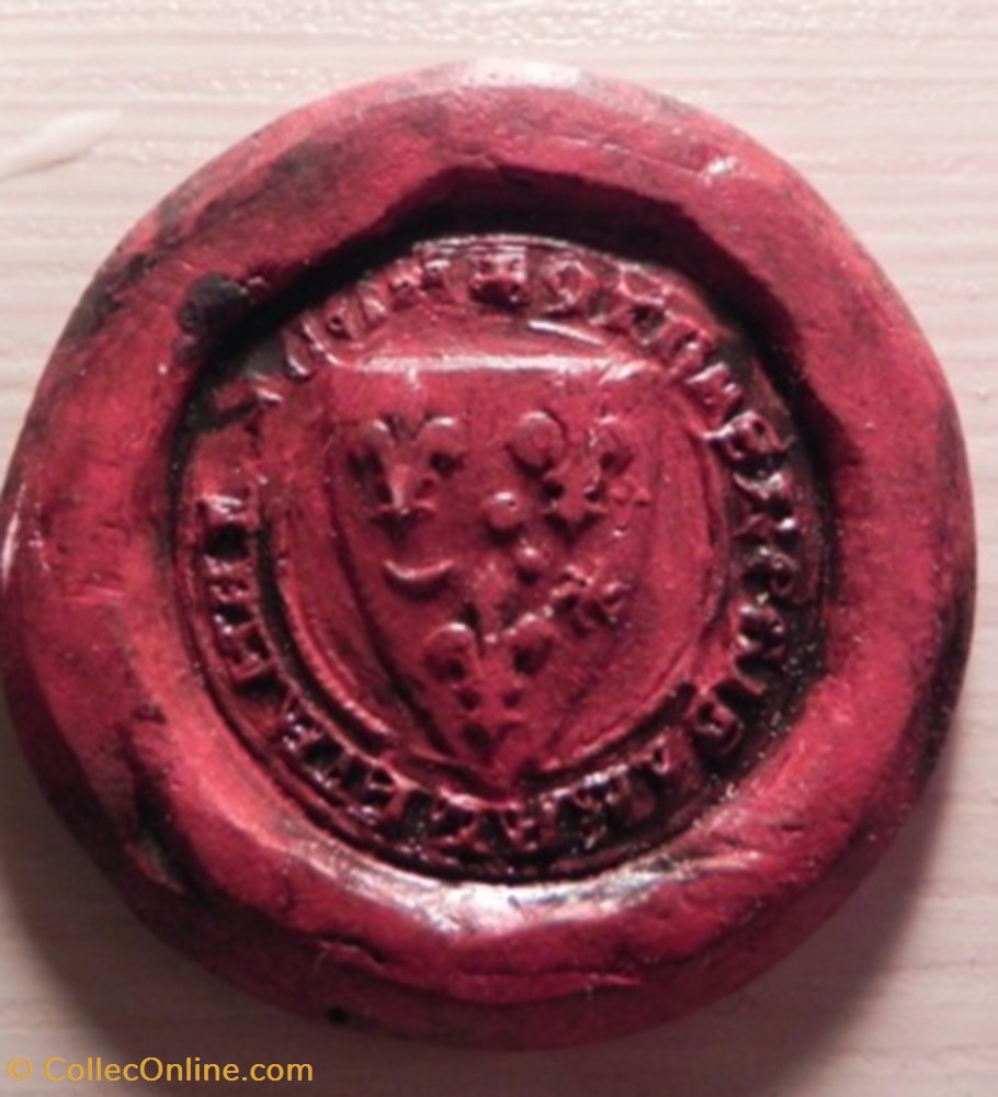 Baillage de Mâcon contre-sceau 1315 art antiquite sceaux baillage de macon contre sceau 1315