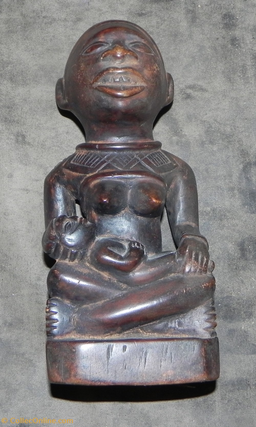 statue maternité Congo art antiquites africain statue maternite congo