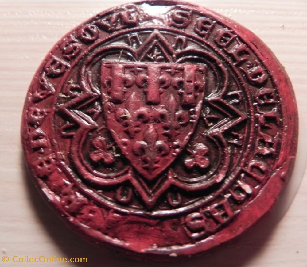 art antiquite sceaux sceau de la cour de vesoul 1380