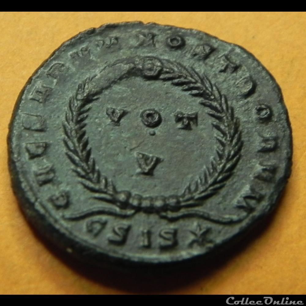 Constantin II CAESARVM NOSTRORVM, VOT V 2 monnaie antique romaine constantin ii caesarvm nostrorvm vot v