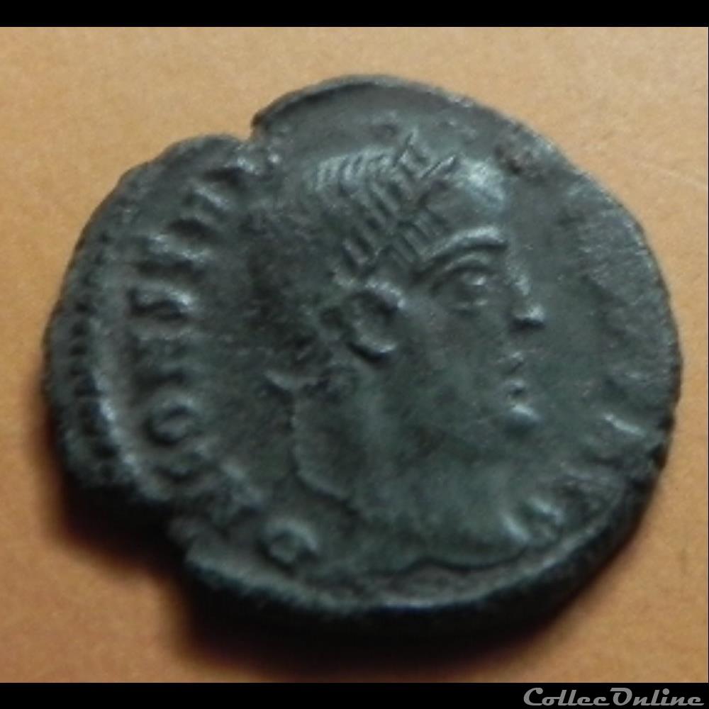 Constantin ou Constance imitation ? nummus monnaie antique romaine constantin ou constance imitation nummus
