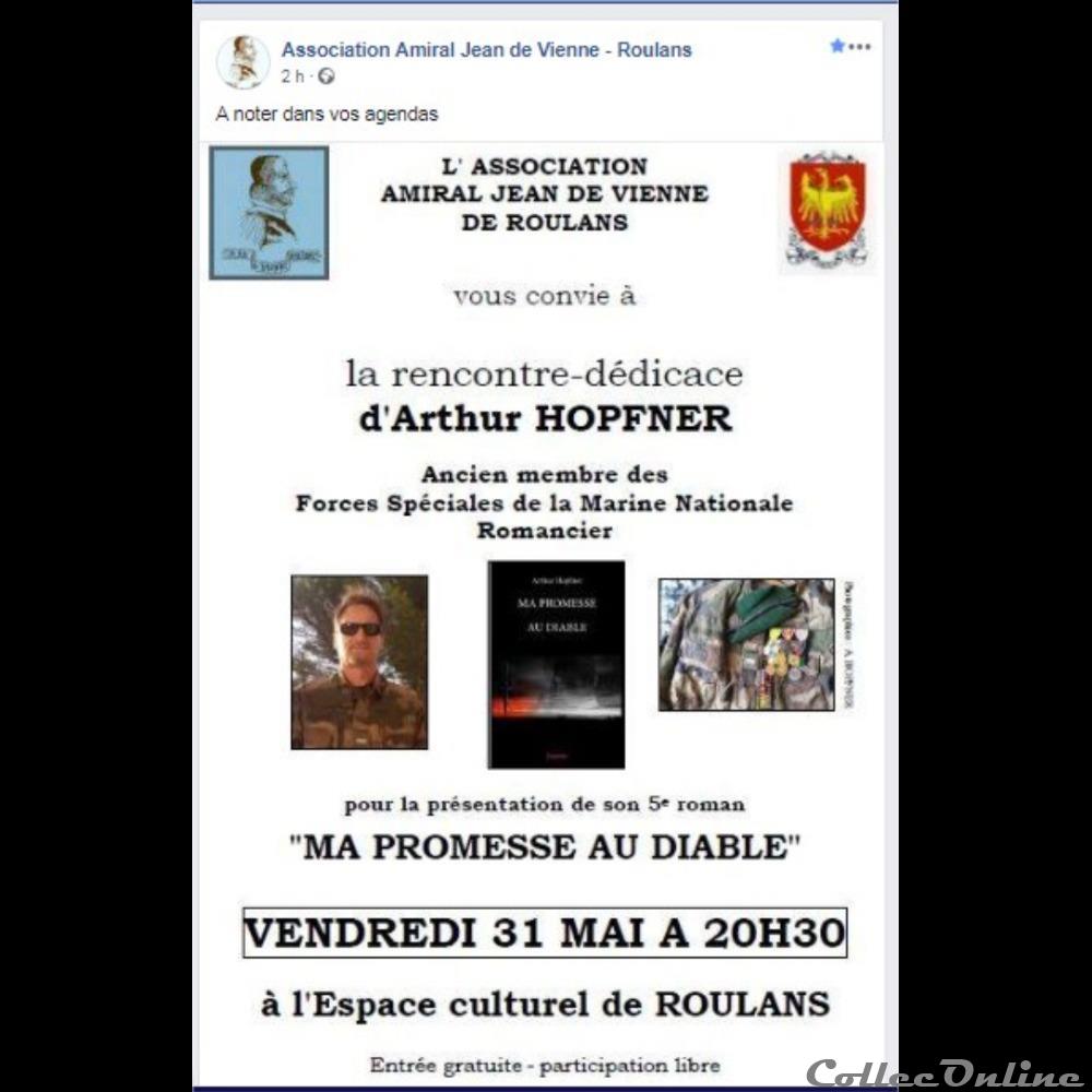 ARTHUR HOPFNER dédicace de son livre ma promesse au diable publicite arthur hopfner dedicace de son livre ma promesse au diable