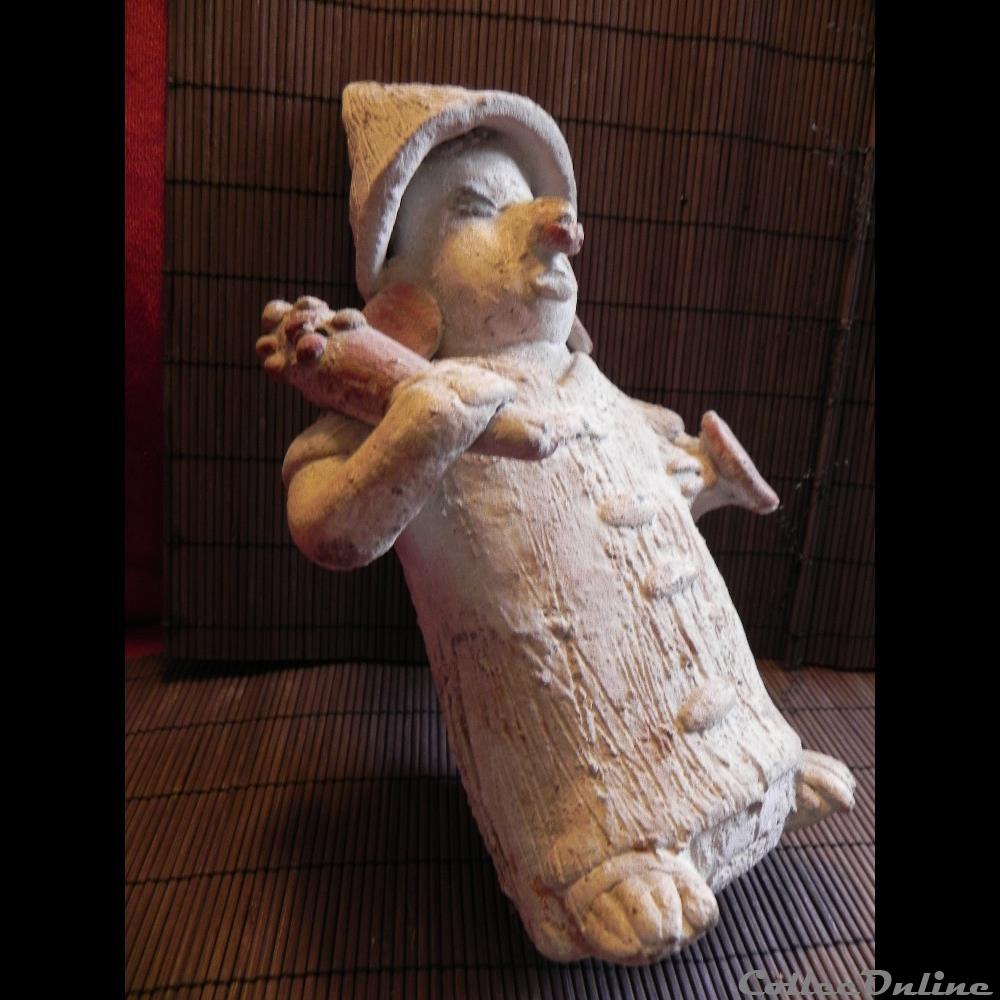 personnage , TERRE CUITE dieu de la pluie et du tonner? 3 art antiquite archeologie amerique personnage terre cuite dieu de la pluie et du tonner