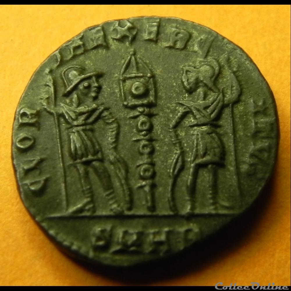 VRBS ROMA GLOR-IA EXERC-ITVS 2 monnaie antiquite av jc ap romaine republicaine imperiale vrbs roma glor ia exerc itvs