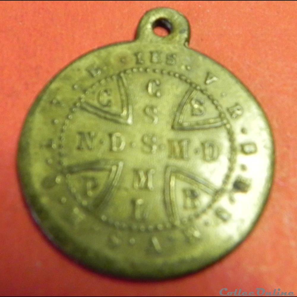La médaille de Saint Benoît. 19éme S religieuse mandat territoriaux la medaille de saint benoit 19eme s