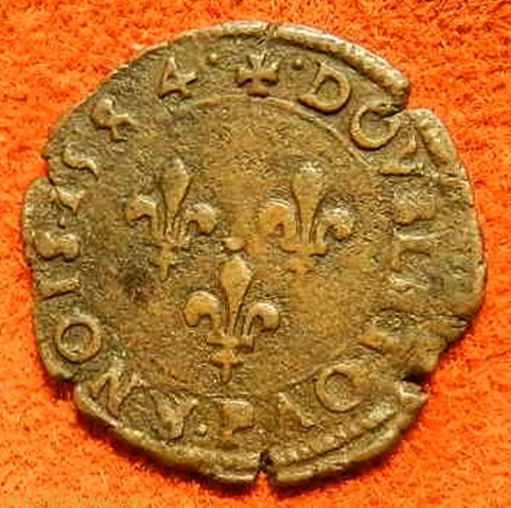 monnaie france a royale henri iii 1584 double tournois dijon