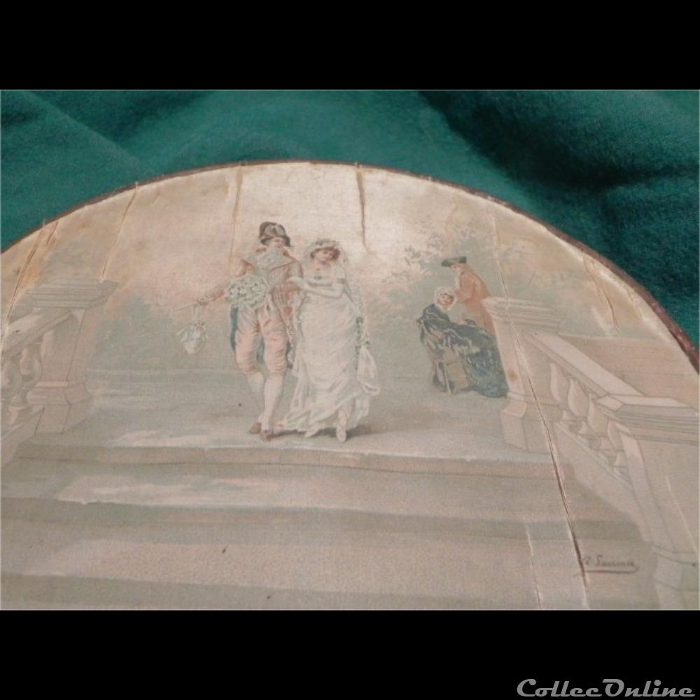 Auguste. LAURONCE ÉVENTAIL fin XIX . signé A. LAURONCE 2 vetement et accessoire auguste lauronce eventail fin xix signe a lauronce