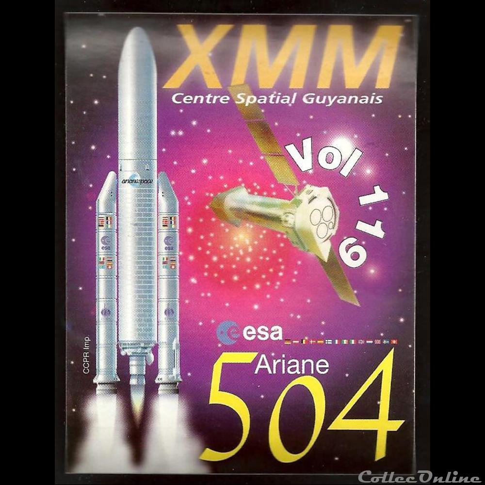 decoration magnet europe autocollant ariane kourou vol n 119 satellite xmm 504