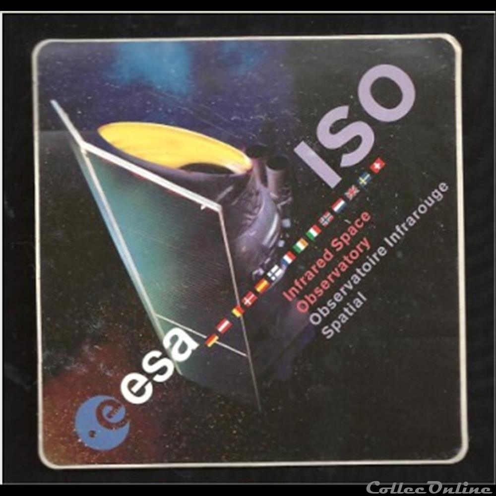 AUTOCOLLANT satellite ESA ISO decoration magnet europe autocollant satellite esa iso
