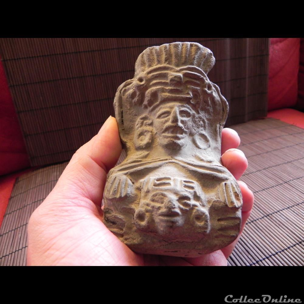 art antiquite archeologie amerique vase anthropomorphe region veracruz 400 a 700 apr jc terre cuite