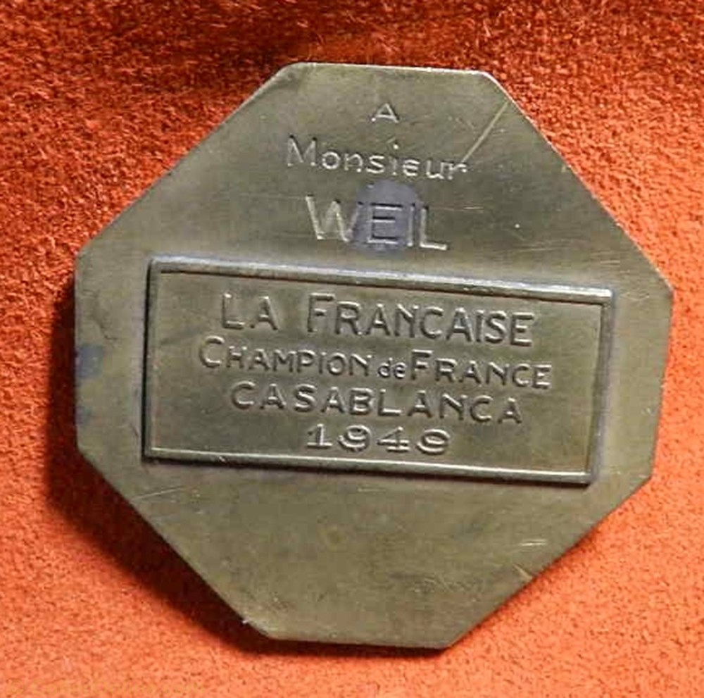 Besançon à monsieur Weil 1949 Casablanca médaille monnaie besancon a monsieur weil 1949 casablanca medaille