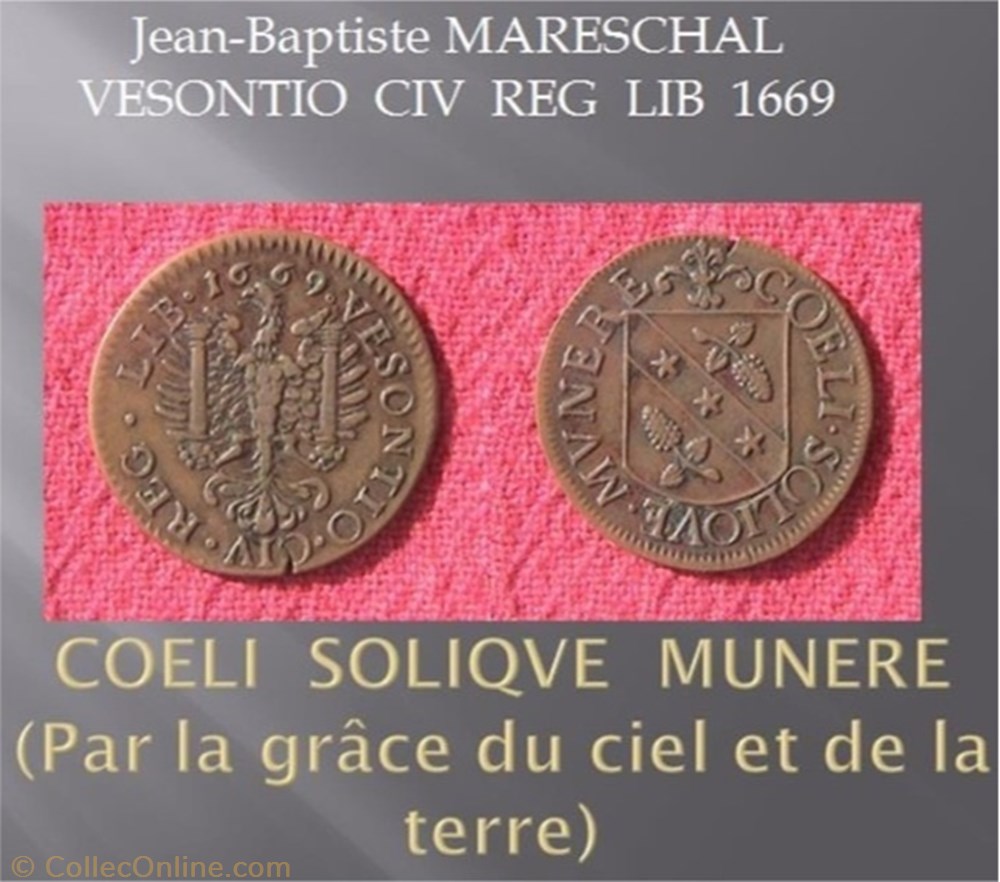 Jean Batiste Mareschal 1667 jeton cogouverneur de Besançon 3 monnaie france jean batiste mareschal 1667 jeton cogouverneur de besancon