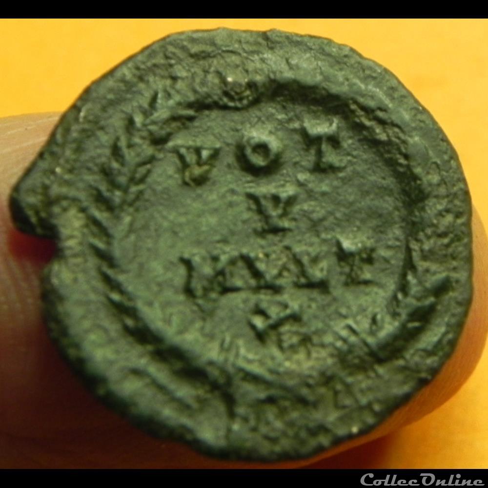 monnaie antique av jc ap romaine republicaine imperiale jovien jovianus vot v mvlt x ae3