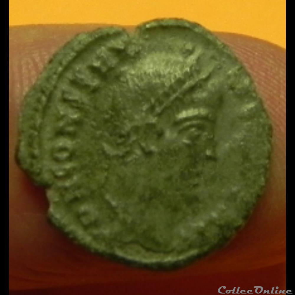 Constantin ou Constance imitation ? nummus 5 monnaie antique romaine constantin ou constance imitation nummus