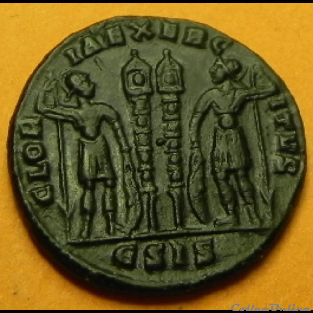 CONSTANTIN II GLORIA EXERCITVS SISCIA monnaie antique romaine constantin ii gloria exercitvs siscia