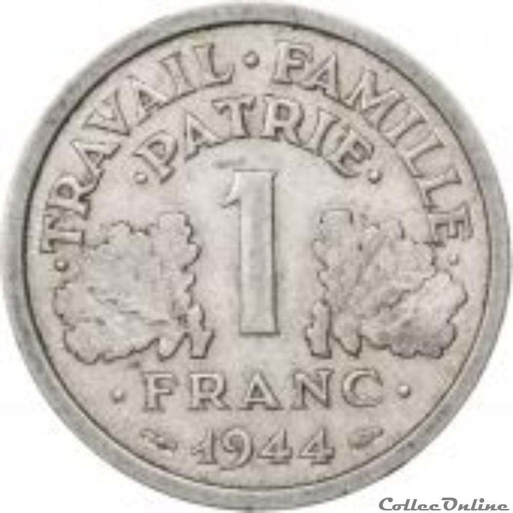 1 franc 1944 Bazor monnaie france moderne 1 franc 1944 bazor