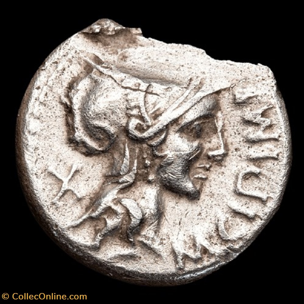 monnaies antiques romaines imperiales et republicaines denier marcus cipius rome 115 114