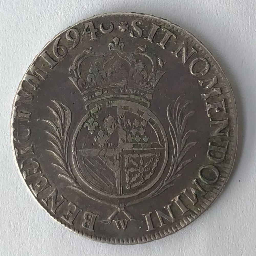 monnaies europe medievale france royales ecu de flandre aux palmes 1693 1700