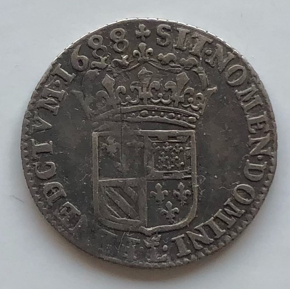 monnaies europe medievale france royales seizieme ecu de flandre 1686 1688