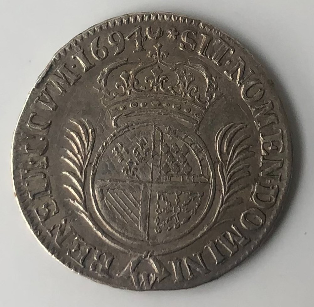 monnaies europe medievale france royales quart ecu de flandre aux palmes 1694 1699