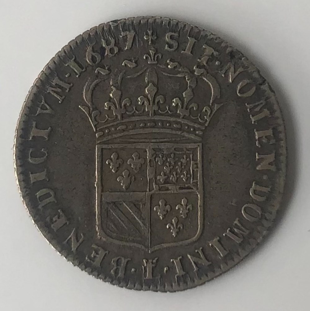 monnaies europe medievale france royales 1 8e ecu de flandre 1686 1688