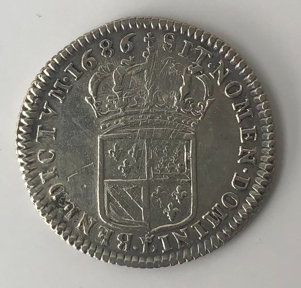 monnaies europe medievale france royales 1 8e ecu de flandre 1686 1688