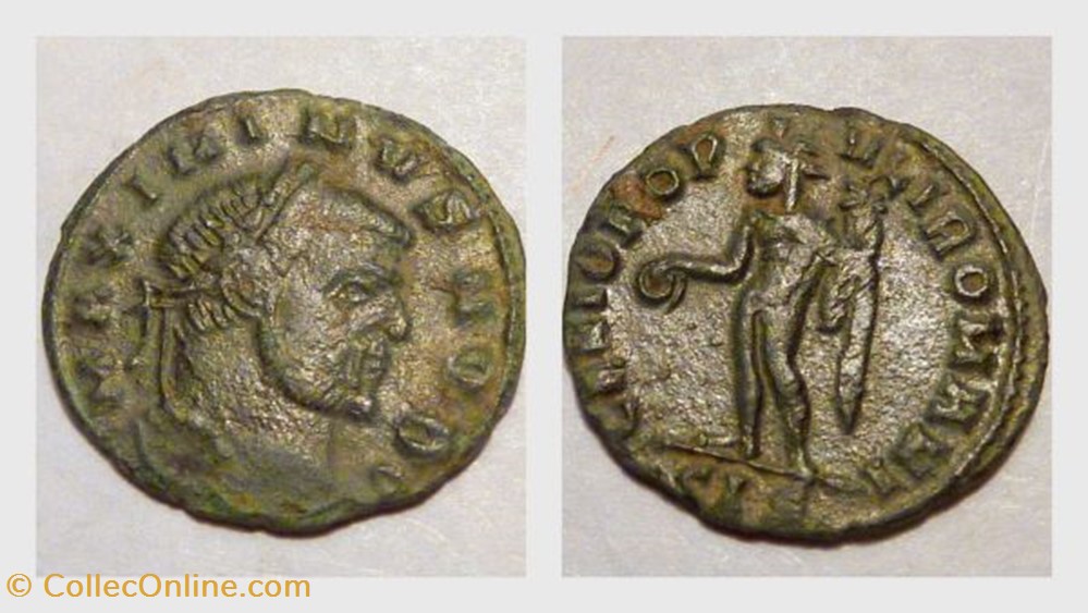 MAXIMINUS II AE27 Follis RIC VI 170b, Genius coin ancient to roman republicain imperial maximinus ii ae27 follis ric vi 170b genius