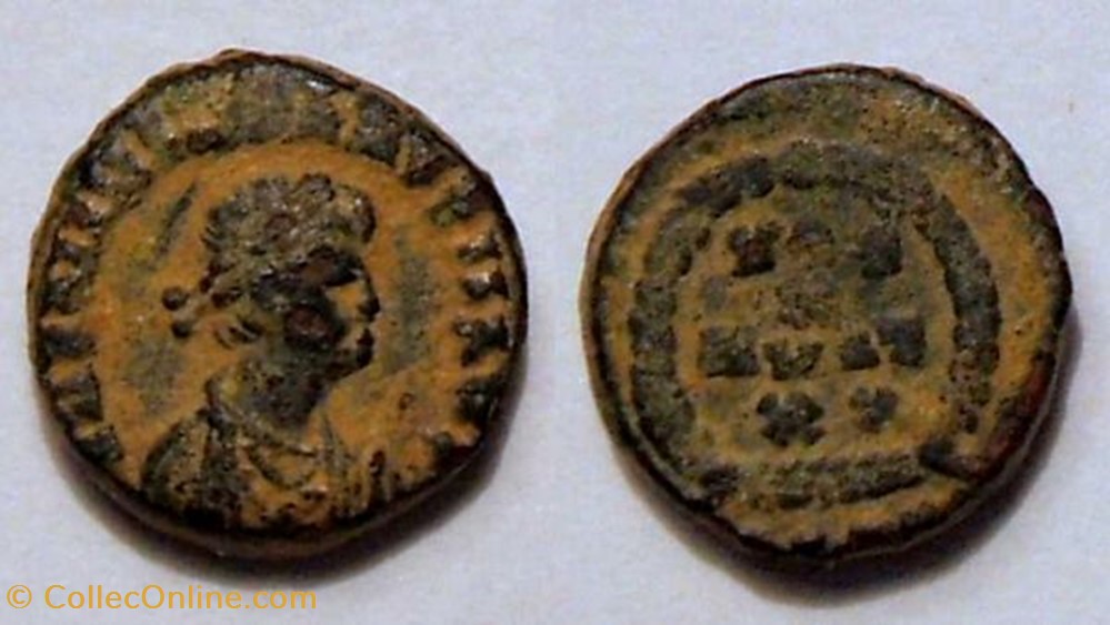 VALENTINIAN II AE4, RIC 63a, Vota coin ancient b to roman republicain imperial valentinian ii ae4 ric 63a vota