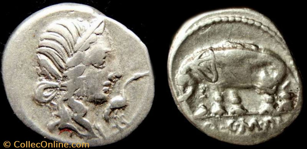 Q. CAECILIUS METELLUS PIUS ROMAN REPUBLIC; GENS CAECILIA AR Denarius coin ancient to republicain imperial q caecilius metellus pius roman republic gens caecilia ar denarius