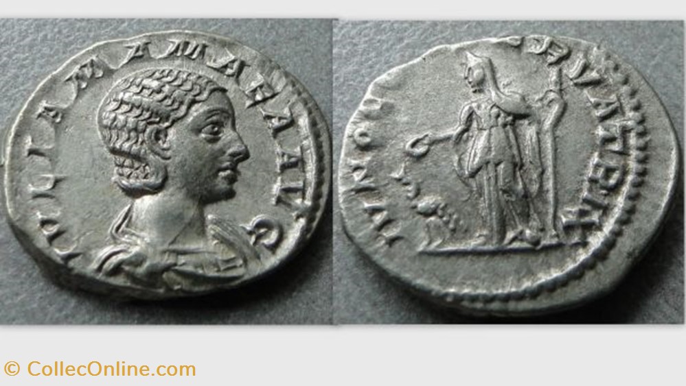 Julia Mamaea Denarius RIC 343, Juno coin ancient b to roman republicain imperial julia mamaea denarius ric 343 juno