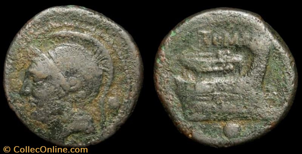 ANONYMOUS ROMAN REPUBLIC Æ Uncia coin ancient to anonymous roman republic uncia