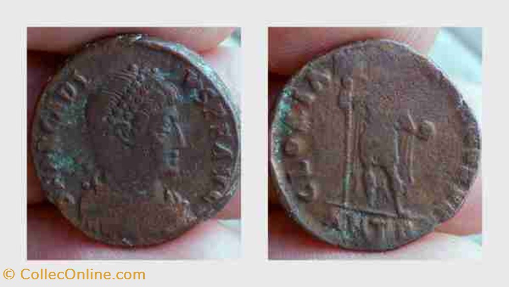 ARCADIUS AE2 RIC IX 68, GLORIA ROMANORVM coin ancient b to republicain imperial arcadius ae2 ric ix 68 gloria romanorvm