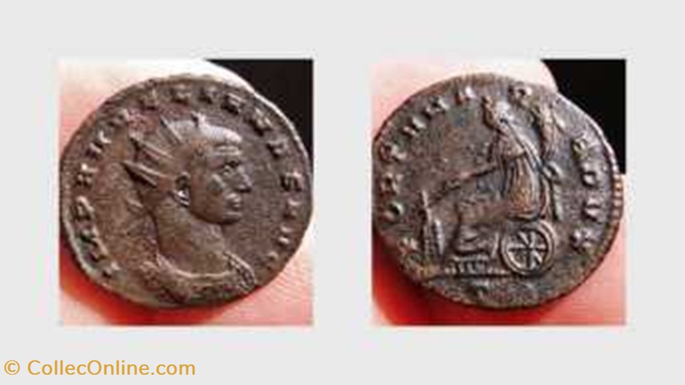 AURELIAN Antoninianus RIC 128, Fortuna coin ancient b roman republicain imperial aurelian antoninianus ric 128 fortuna