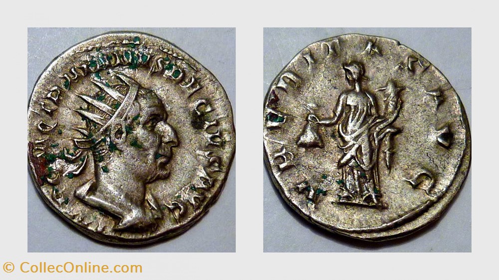 TRAJAN DECIUS Antoninianus, RIC 28b, Uberitas coin ancient roman republicain imperial trajan decius antoninianus ric 28b uberitas