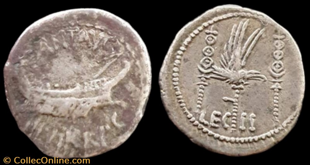 coin ancient b roman republicain imperial marcus antonius ar denarius