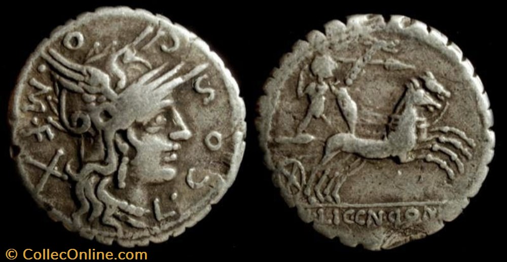 coin ancient to republicain imperial l cosconius mf roman republic ar denarius serratus