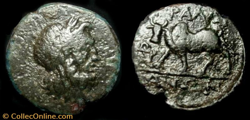 TRALLES, LYDIA CITY COINAGE AE14 ancient b to greek tralles lydia city coinage ae14
