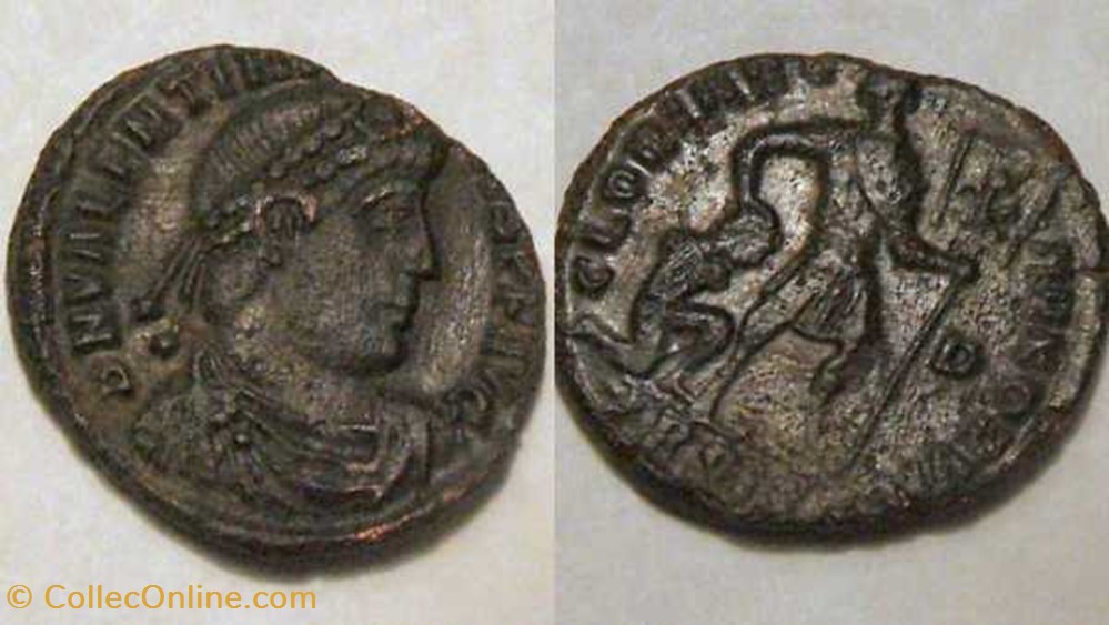 VALENTINIAN I AE3, RIC 14a, Gloria Romanorvm coin ancient b to republicain imperial valentinian i ae3 ric 14a gloria romanorvm