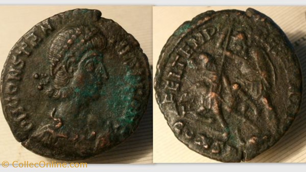 CONSTANTIUS II AE3 RIC VIII 118, FEL TEMP REPARATIO coin ancient b to roman republicain imperial constantius ii ae3 ric viii 118 fel temp reparatio