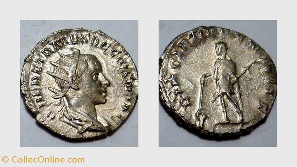 HERRIENUS ETRUSCUS Antoninianus, RIC 147c, Preincipii coin ancient b roman republicain imperial herrienus etruscus antoninianus ric 147c preincipii