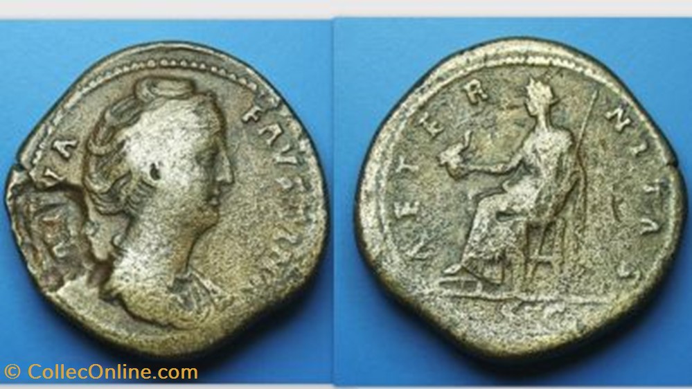 FAUSTINA I Sestertius RIC 1103A, Aeternitas coin ancient b to roman republicain imperial faustina i sestertius ric 1103a aeternitas