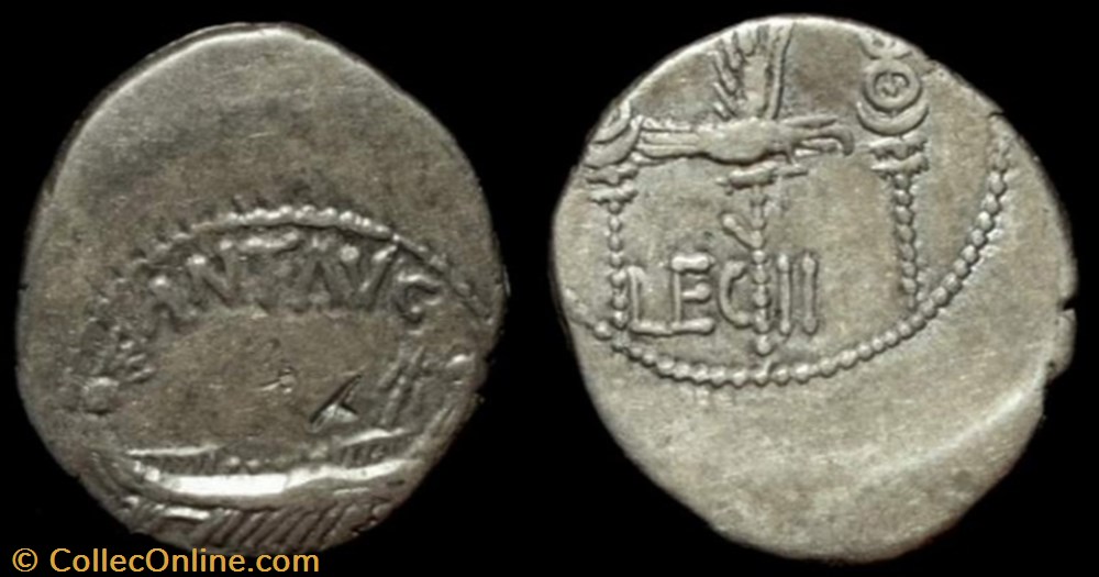 MARCUS ANTONIUS AR Denarius LEG II coin ancient b roman republicain imperial marcus antonius ar denarius leg ii